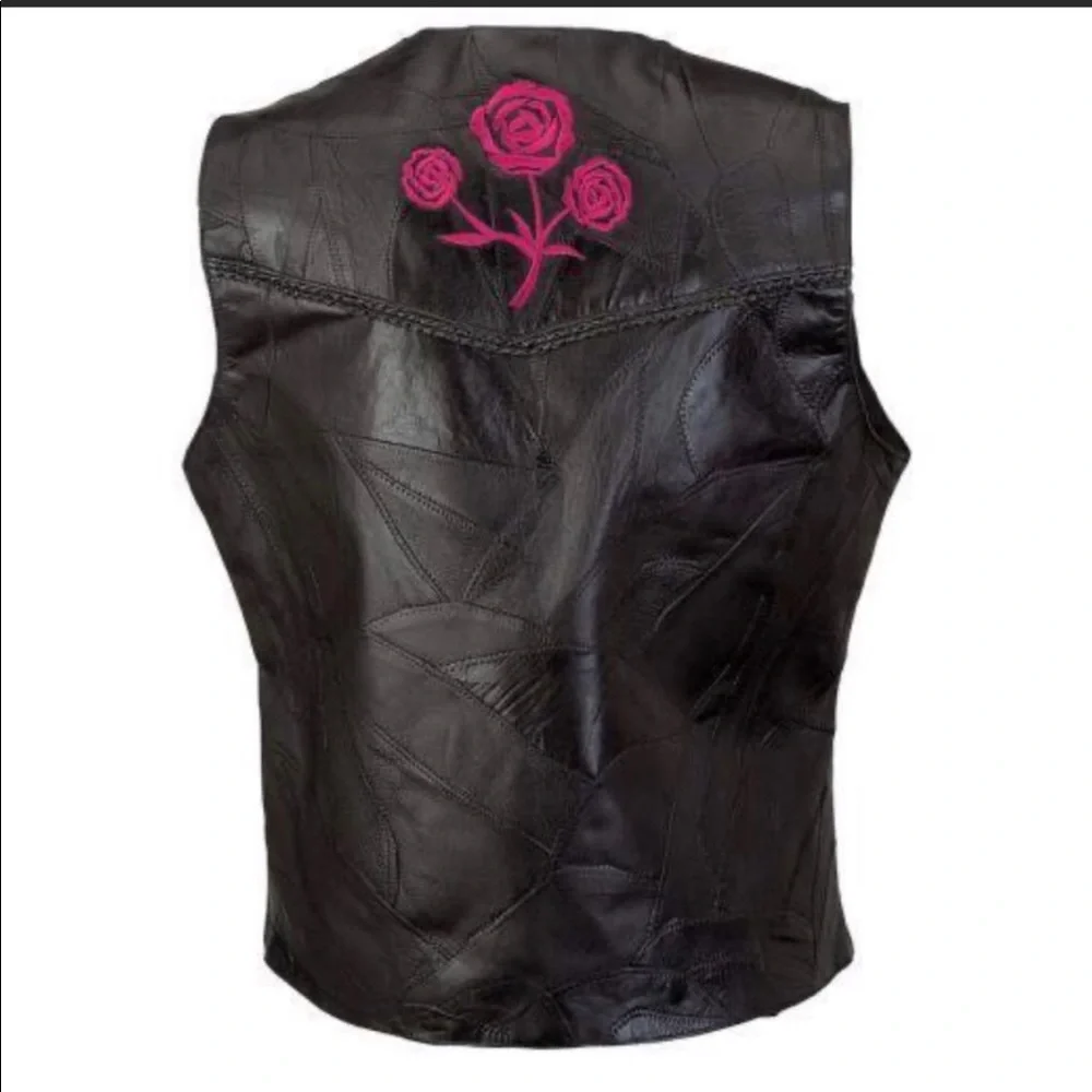 Live Ride Rock Buffalo Leather Moto Vest M - Picture 2 of 10